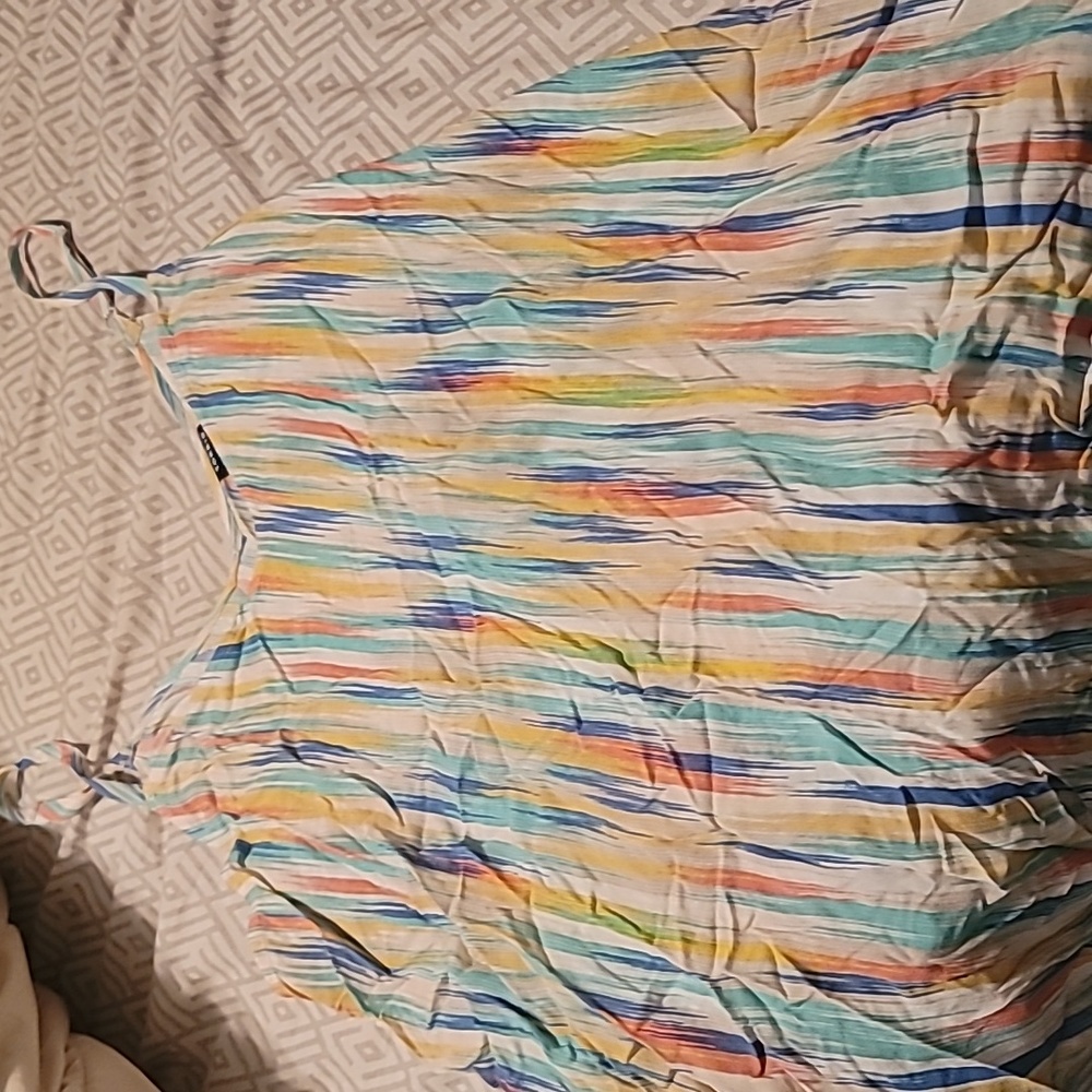 Torrid gauzy multicolored spaghetti straps tank top NWT